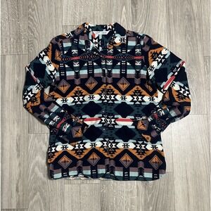 Woolrich Womens Aztec Southwest Long Sleeve Cotton Button Up Shirt Sz Small